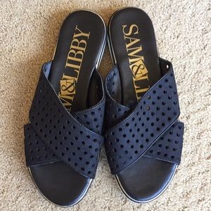 NEW Sam and Libby Slides Black sz 8